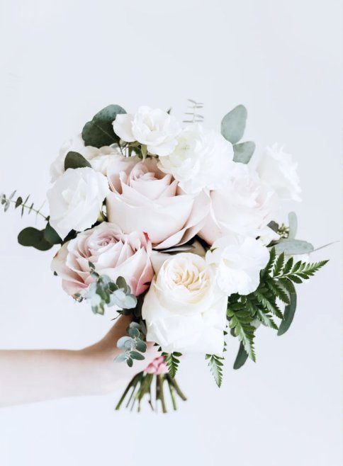 White bridal bouquet